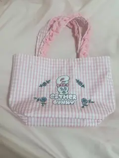 エスターバニー　ピンク チェック ランチバッグ