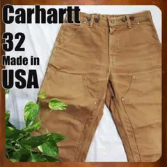 【90s USA製】Carhartt 肉厚ダブルニー ワークパンツ ダック地