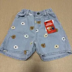 PETIT FACTORY プードル刺繍デニムショートパンツ 80