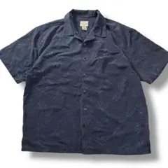90s 古着 シルク100％ オープンカラーシャツ アロハシャツ ヤシの木