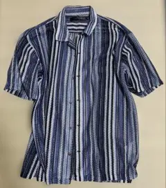 メッシュシャツ 透かし 編み 半袖シャツ