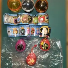 【ワンピース】サウンドドロップキーホルダー　ルフィ×2 ブルック×1