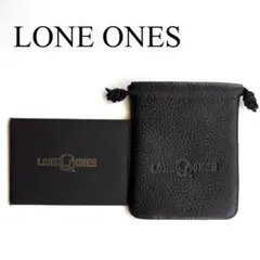 LONE ONES ブラックレザーポーチ 取扱説明書付き 革製 巾着