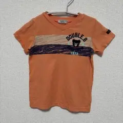 ミキハウスダブルビー Bくんワッペン オレンジTシャツ