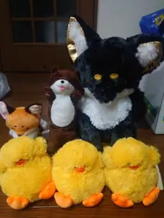 ちょコンとキツネ2個　もふもふダック3個　にぎってカワウソ　送料込み　タグ付き