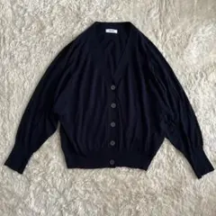 極美品✨HAUNT ハウント シルクカーディガン ネイビー 38