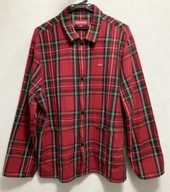 supreme カバーオール ジャケット デニム タータンチェック バーバリー
