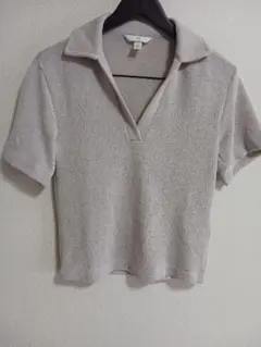 H&M ベージュ ポロシャツ Sサイズ