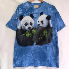 THE MOUNTAIN パンダ アメリカ製タイダイTシャツ L