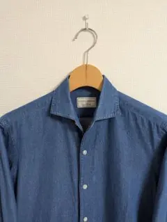 美品　UNITED ARROWS　シャツ　デニムシャツ　ワンピースカラー　メンズ