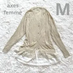 美品　レア　axes femme Mサイズ クロッシェ　レース　カーディガン