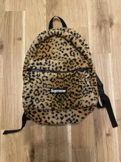 美品✨【supreme】17AW Leopard Fleece Backpack Supreme Leopard Fleece Backpack White - FW17 - US