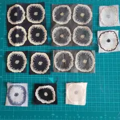 ミナペルホネン　jelly flower 生地7種　花17個ハギレセット