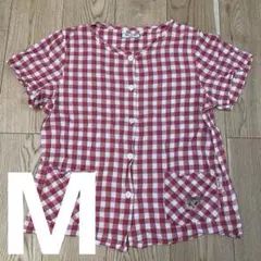 PAUL & JOE PARIS 半袖シャツ 赤白チェック Mサイズ 百貨店