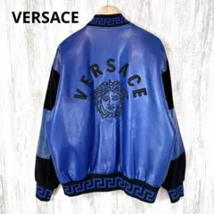 VERSACE コットン ジャケット ライダース 90s 00s メデューサ 90s イタリア製 VERSACE JEANS COUTURE ビンテージ ヴェルサーチ