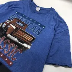 DELTA アメリカンクラシック トラック 半袖Tシャツ ブルー メンズL