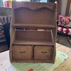 古材シェルフ　棚　無垢材　シャビーシック　ハンドメイド　ビンテージ　古道具