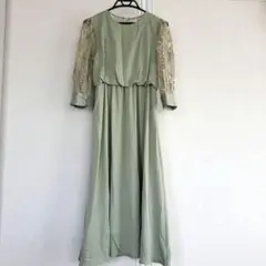 パーティードレス レース袖
