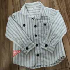 BREEZE ストライプ 長袖シャツ 100cm