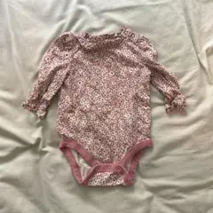 【美品】GAP長袖ロンパース　花柄 3-6m 60cm