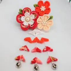 【102七五三・小さめ】しちごさん用 髪飾り つまみ細工 着物 袴 子供用 和装