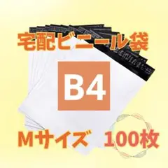 宅配ビニール袋 ① Mサイズ(B4) 100枚