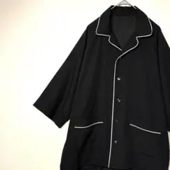 HARE 半袖シャツ オープンカラー パジャマ ゆるダボ　黒