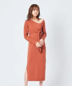新品未使用！二度見されそうな存在感！これ一枚でオシャレ完成するロングニットワンピ