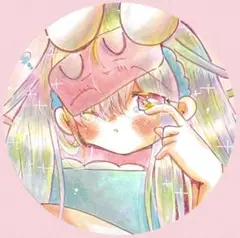 【送料込】オリジナル 手描きイラスト おやすみなうさ娘 見開き 【コースター】