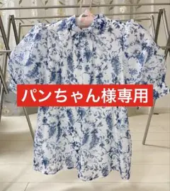 ブラウス パフスリーブ 花柄 INGING