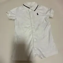 Ralph Lauren ポロシャツロンパース ホワイト　70
