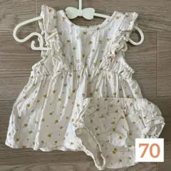 ロンパース　ワンピース　花柄　70