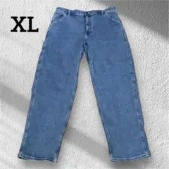 美品　UNIQLO ユニクロ　ワイドフィット　ワークパンツ　デニム　XL
