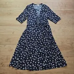 ☆SIGBATURE by Robbie Bee☆ネイビーカシュクールワンピース