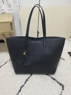 COLE HAAN コールハーン 本革 トートバッグ タッセルチャーム　ブラック