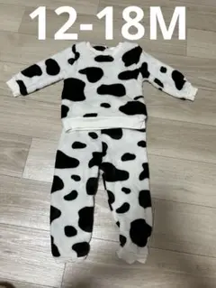 SHEIN シーイン　牛柄　もこもこ　フリース　セットアップ　12-18ヶ月