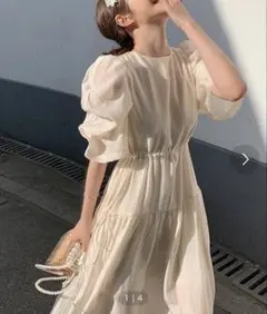 ♡美品♡シアー　ワンピース　黒　XL リボン
