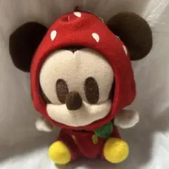 ディズニー ミッキー　いちご ぬいぐるみマスコット