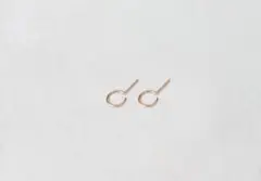 14kgf 7mmフープピアス キャッチレス シンプル