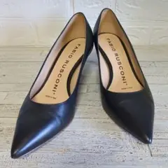★美品★ファビオルスコーニ パンプス レザー ブラック 冠婚葬祭 23