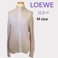 ロエベ LOEWE グログランリボン ニット ハイネックニット M パープル
