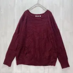 UNIQLO ユニクロ　クルーネックモヘヤセーター　ボールド　L