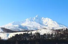 M38 雪の利尻山/白い恋人/北海道/日本の風景/アートパネル