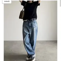 FASHIRU baggy fit Jeansグレー サイズ0 FASHIRU × SOMETHING］baggy fit Jeans/3size/2col｜その他