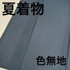 夏着物 色無地 絽 化繊 居敷当て付き 洗える着物 U-8114
