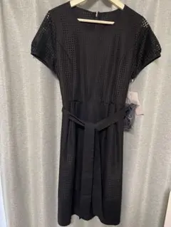 （新品　タグ付き✨）noage ノアジェ ブラック　ワンピース　半袖　L