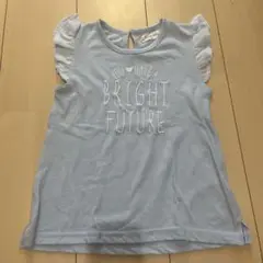 フリル袖 ライトブルー Tシャツ