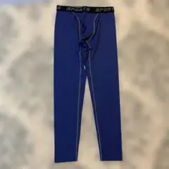 青いスポーツレギンス　2XL 大きいサイズ
