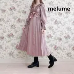 melume メルミー レディース　プリーツワンピース 中桃