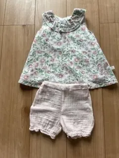 SLAP SLIP 花柄トップスとショートパンツ 90